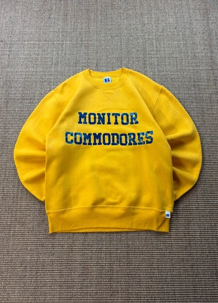 Pull crewneck Russell Athletic jaune Commodores print universitaire vintage USA 90s M mixte #0339, zustand: Sehr gut, größe: M, 30,00 €, 32,20 € beinhaltet Vinted-Käuferschutz Pro