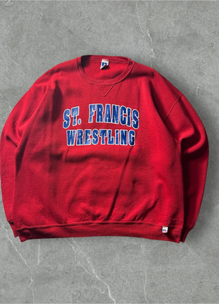 Sweat Crewnek Russel Athletic USA vintage rouge – Taille XL Oversize (Unisexe), marke: Russel Athletic, zustand: Sehr gut, größe: XL, 27,00 €, 29,05 € beinhaltet Vinted-Käuferschutz Pro