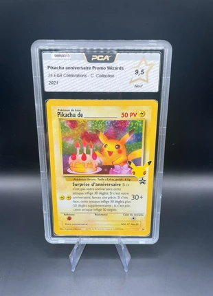 Carte Pokémon gradée PCA 9.5 pikachu promo anniversary 25th, marque: Pokémon, état: Neuf avec étiquette, 70,00 €, 74,20 € Protection acheteurs incluse