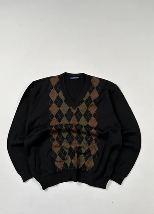 Pull col en V motif losange / diamant vintage, marke: Vintage Dressing, zustand: Gut, größe: M, 10,50 €, 11,73 € beinhaltet Vinted-Käuferschutz Pro