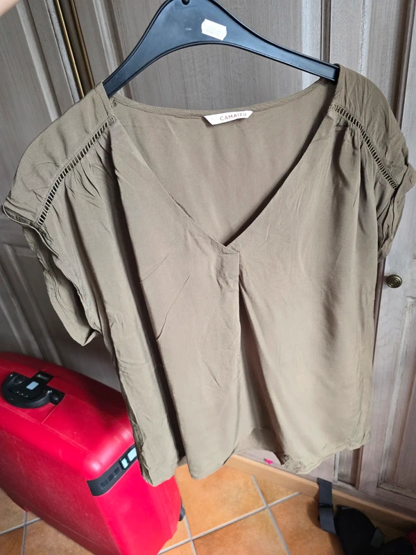 Blouse kaki camaïeu taille 42 - photo numéro 5