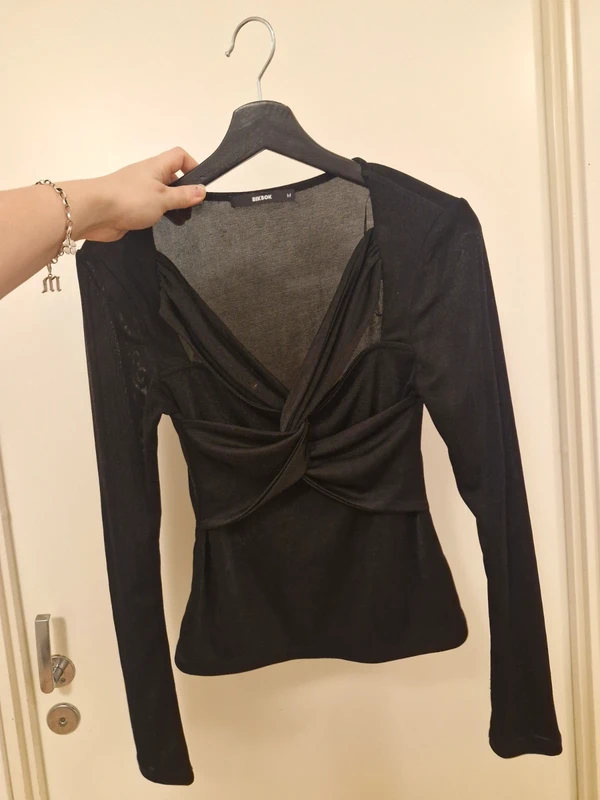 Black long sleeve top