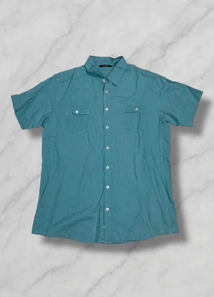 Chemise unie à manches courtes bleue Devred - Taille XL / Z301, brand: Devred, condition: Very good, size: XL, €2.95, €3.80 includes Buyer Protection Pro