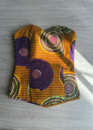 Bustier tissu Wax taille S, merk: Fait Main, staat: Nieuw zonder prijskaartje, maat: S / 36 / 8, € 20,00, € 21,70 inclusief Kopersbescherming