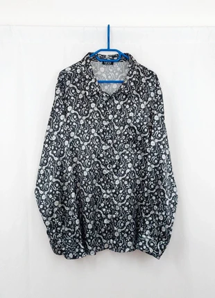Long Sleeve Boohoo Button Shirt Floral Pattern, marca: Boohoo, estado: Bom, tamanho: XXL, €14.00, €15.40 inclui Proteção do Comprador