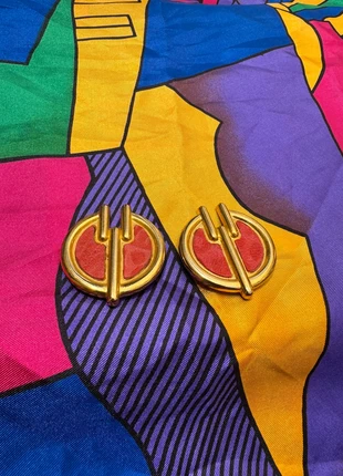 Pendientes clip pellizco vintage con apliques de cuero naranja, marque: Vintage Dressing, état: Neuf sans étiquette, 7,97 €, 9,07 € Protection acheteurs (Pro) incluse