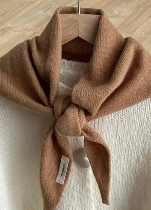 Écharpe triangulaire 100% laine marron clair beige, marque: Lana, état: Neuf sans étiquette, 30,00 €, 32,20 € Protection acheteurs incluse