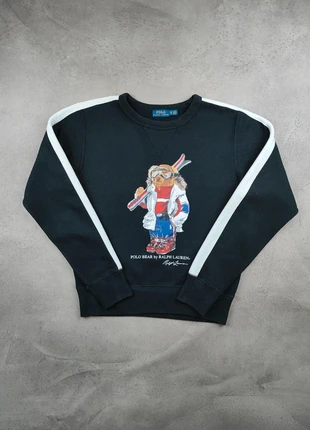 Sweat / Pull col rond Ralph Lauren Bear ski noir et blanc - Taille XS femme, brand: Ralph Lauren, condition: Very good, size: XS / 34 / 6, €90.00, €95.20 includes Buyer Protection