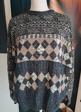 Pull Homme Carlo Comberti XXL motifs géométriques Vintage 💜, brand: C. Comberti, condition: Good, size: XXL, €24.95, €26.90 includes Buyer Protection Pro