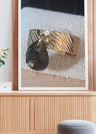 Bague femme bohm dorée avec pendentif noir, marke: Bohm, zustand: Neu, mit Etikett, größe: 56.9 mm / 18.1 mm Ø, 4,50 €, 5,43 € inklusive Vinted-Käuferschutz