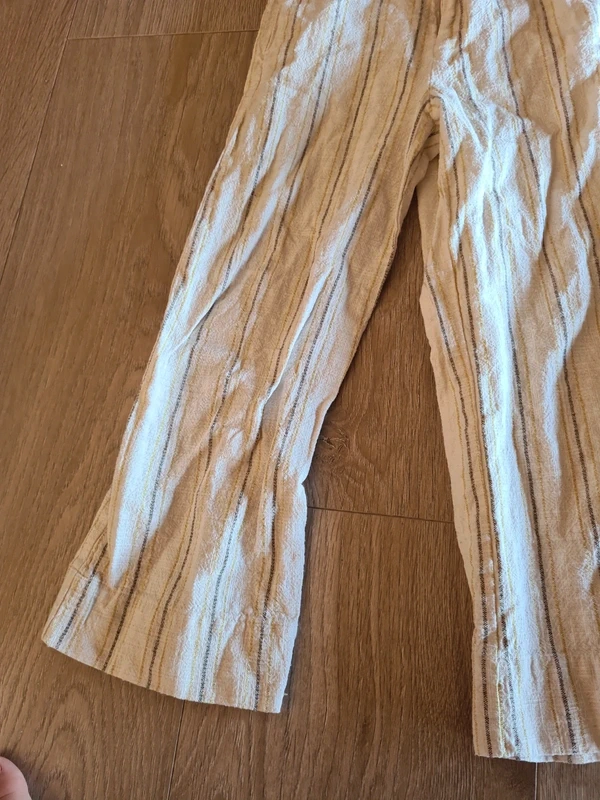 Pantalon rayé lin zara 9ans - photo numéro 2