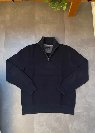 Pull Eden Park half zip / col camionneur - bleu marine - taille M -  Très bon état, merk: Eden Park, staat: Heel goed, maat: M, € 49,00, € 52,15 inclusief Kopersbescherming