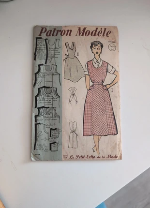 Patron-modèle tablier, vers 1950/1960, marque: patron modèle, état: Satisfaisant, 4,00 €, 4,90 € Protection acheteurs incluse