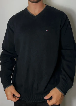 Tommy Hilfliger pull à col V noir, marke: Tommy Hilfiger, zustand: Sehr gut, größe: L, 27,00 €, 29,05 € inklusive Vinted-Käuferschutz