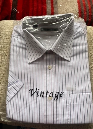 Vintage pinstripe short sleeve shirt M, brand: Vintage, condition: New with tags, size: M, £3.00, £3.85 includes Buyer Protection