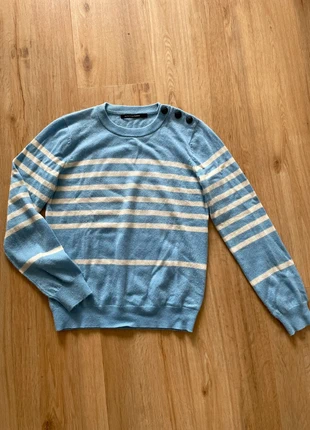 Pull laine et cachemire bleu Monoprix, merk: Monoprix, staat: Heel goed, maat: S / 36 / 8, € 13,00, € 14,35 inclusief Kopersbescherming