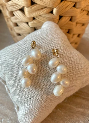 Magnifiques boucles d’oreille perle d’eau douce, brand: Fait Main, condition: New without tags, €19.00, €20.65 includes Buyer Protection