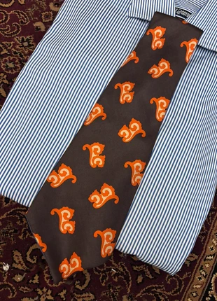 Cravate orignal année 80 marron et orange, marca: Vintage Dressing, estado: Muito bom, €4.60, €5.53 inclui Proteção do Comprador Pro