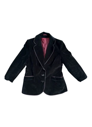 Veste blazer en velours noir Debenhams Doublure bordeaux vintage, marque: Debenhams, état: Très bon état, taille: S / 36 / 8, 18,00 €, 19,60 € Protection acheteurs (Pro) incluse