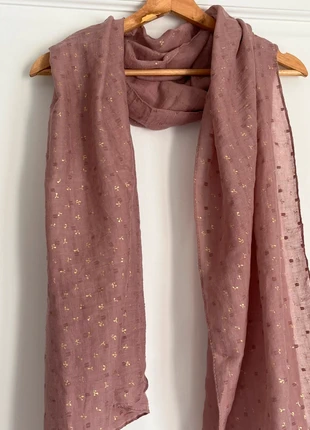 🌸 Foulard fluide coton rose poudré, marque: CALITA, état: Très bon état, 5,00 €, 5,95 € Protection acheteurs incluse