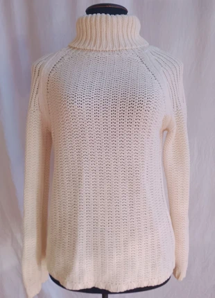 🤍 Cream Turtleneck Knit Sweater - Minimalist Soft Vintage Style, état: Très bon état, taille: M / 38 / 10, 14,90 €, 16,35 € Protection acheteurs incluse