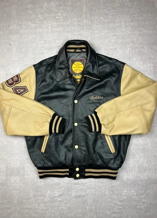 Redskins Varsity 84 – Blouson Teddy Cuir Vachette bicolore – Vintage 80s/90s – Mesures en photos, marke: Redskins, zustand: Sehr gut, größe: L, 190,00 €, 200,20 € inklusive Vinted-Käuferschutz