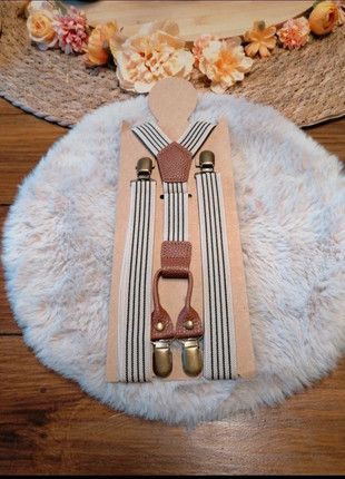 Bretelles vintage rayées noires, brand: GMMboutique, condizioni: Nuovo senza cartellino, €6.00, €7.00 include la Protezione acquisti Pro