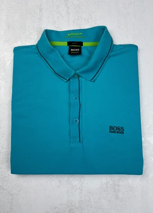 Polo Hugo Boss Slim Fit Homme L Bleu Turquoise – Logo brodé Noir/Bleu – Casual Chic Style Moderne, brand: Hugo Boss, condition: Very good, size: L, €28.00, €30.10 includes Buyer Protection