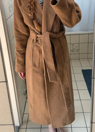 H&M feat. Manteco fabricated wool long coat, merk: H&M, staat: Heel goed, maat: XS / 34 / 6, € 55,00, € 58,45 inclusief Kopersbescherming