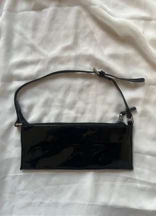 Mini sac baguette noir en vinyle vintage, brand: Vintage, condition: Very good, €20.00, €21.70 includes Buyer Protection