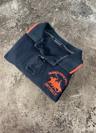 Beverly Essentials Polo Bleu Marine Brodé Orange-Rouge Unisexe Taille M, marque: Beverly Hills, état: Neuf sans étiquette, taille: M, 4,00 €, 4,90 € Protection acheteurs incluse