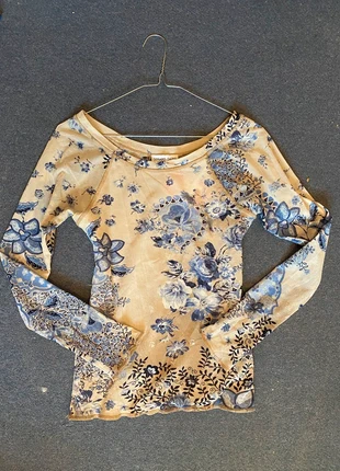 Vintage floral mesh long sleeve, brand: Gerard Darel, condition: Very good, size: S / UK 8-10, £10.00, £11.20 includes Buyer Protection