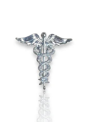 Broche caducée argentée, brand: sans marque, condition: Very good, €12.00, €13.30 includes Buyer Protection Pro