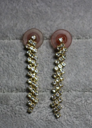 Vintage waterfall gemstone stud earrings, brand: Reclaimed Vintage, condition: Very good, £5.00, £5.95 includes Buyer Protection Pro