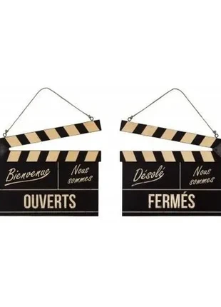 Panneau clap "ouvert/fermé" 30*29 cm, marque: antic line, état: Très bon état, 18,00 €, 19,60 € Protection acheteurs incluse