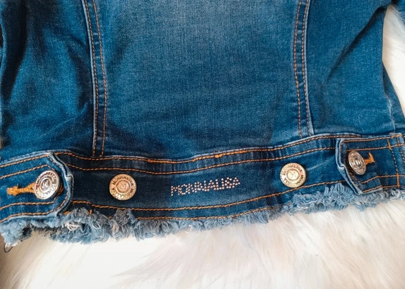 Veste en jean fille strass - photo numéro 5