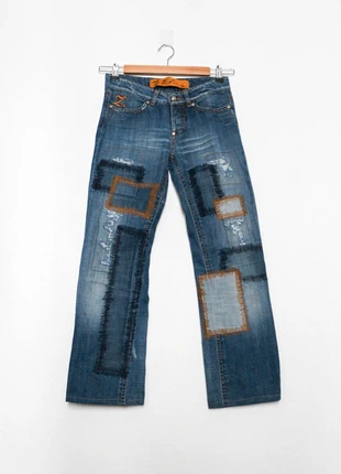 Jeans with patches | Jean vintage patchwork, marque: Vintage, état: Très bon état, taille: XS / 34 / 6, 15,00 €, 16,45 € Protection acheteurs (Pro) incluse