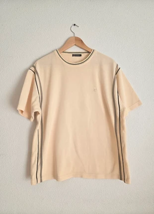 Tshirt jaune détails gris cotele Vintage, marca: Top Vintage, estado: Satisfatório, tamanho: XL / 42 / 14, €6.00, €7.00 inclui Proteção do Comprador