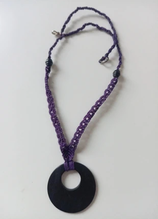 Collar de macramé y madera estilo boho, brand: Handmade, condizioni: Nuovo senza cartellino, €12.00, €13.30 include la Protezione acquisti