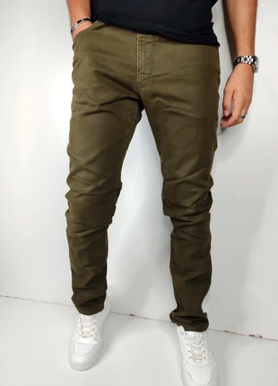 Jean droit kaki W32 baggy stretch H&M, marque: H&M, état: Très bon état, taille: L, 15,00 €, 16,45 € Protection acheteurs (Pro) incluse