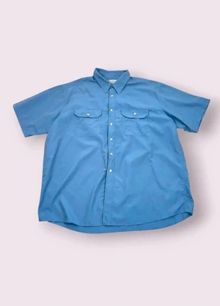 Chemise manches courtes L.L. Bean bleue - Nylon & polyester - Très bon état - Taille XXL, merk: L.L. Bean, staat: Heel goed, maat: XXL, € 20,00, € 21,70 inclusief Kopersbescherming