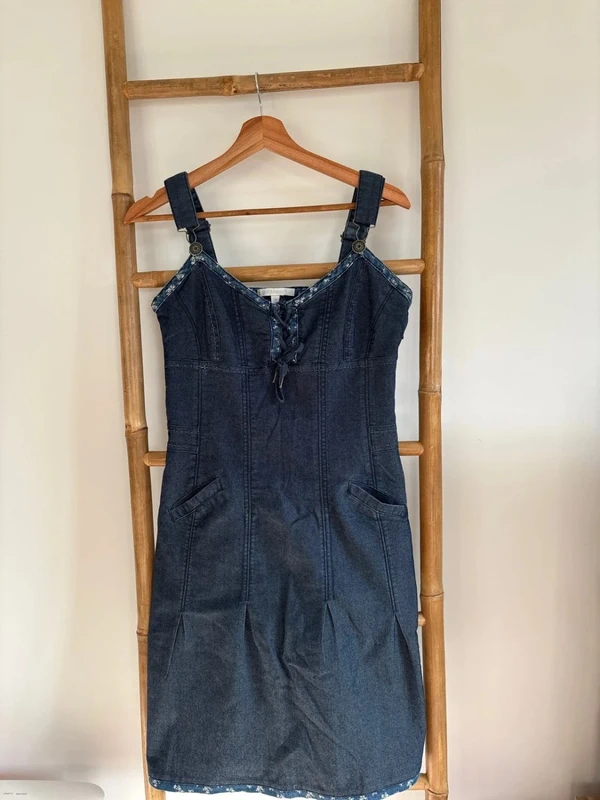 Robe en jean style salopette vintage taille 38