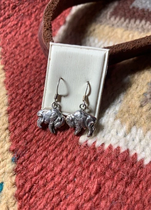 Boucles d’oreilles vintage western argent sterling Buffalo bison Yellowstone, brand: Yellowstone, condition: New without tags, €39.00, €41.65 includes Buyer Protection Pro