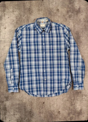 chemise manche longue a carreaux blanc et bleu marine dockers fitted taille M, brand: Dockers, condition: Very good, size: M, €14.00, €15.40 includes Buyer Protection Pro