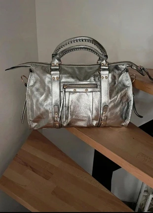 Sac city femme argent métallisé fourre tout Idée cadeau anniversaire ou noel, marque: Boutique Parisienne, état: Très bon état, 35,00 €, 37,45 € Protection acheteurs incluse