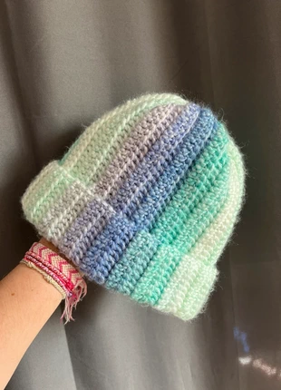 Bonnet chaud et moelleux au crochet – couleurs pastel, marque: Fait Main, état: Très bon état, taille: S, 22,90 €, 24,75 € Protection acheteurs incluse