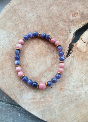 Bracelet rhodonite lépidolite, marque: lithotherapie, état: Neuf sans étiquette, 7,50 €, 8,58 € Protection acheteurs incluse
