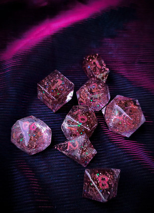 Fiole de dés à paillettes, marca: Fait Main, estado: Novo com etiquetas, €30.00, €32.20 inclui Proteção do Comprador