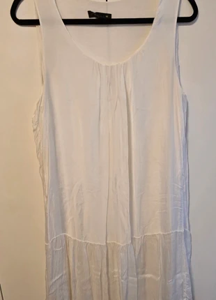 Mini silk dress - White, merk: Monton, staat: Heel goed, maat: L / 40 / 12, € 15,00, € 16,45 inclusief Kopersbescherming