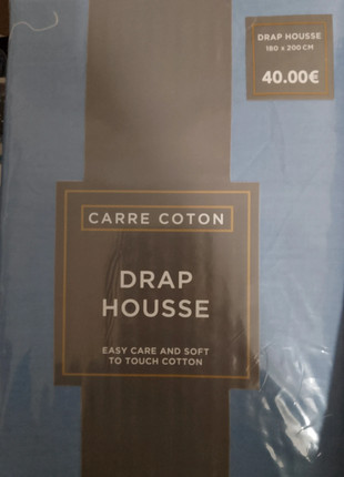 Draps housse deux places 180x200cm, état: Neuf avec étiquette, taille: King Size (180–200cm x 200cm), 8,50 €, 9,63 € Protection acheteurs incluse